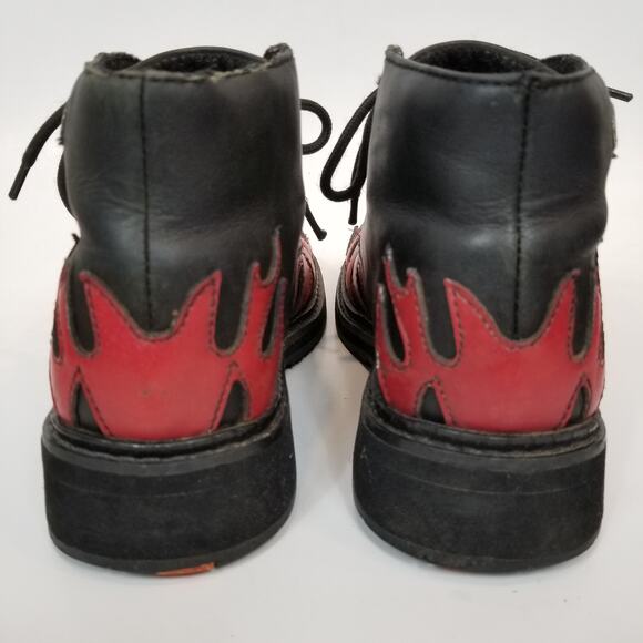 Harley-Davidson Black and Red Combat Boots - Picture 8 of 13